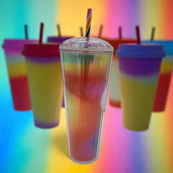 Starbucks 24 Oz Holographic Tumbler With Straw BPA-Free - Picture 4 of 6